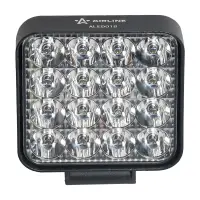 Фара светодиодная квадратная, 16 LED рассеяный свет, 16W, (83х83х22) 12/24V