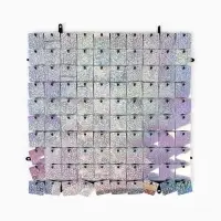 Панель с пайетками для фотозоны 30&times;30 см перламутровый