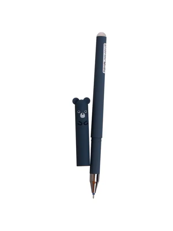 Стираемая ручка, гелевая, синий стержень, узел 0.35 мм, МИКС