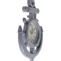 Часы настенные интерьерные &laquo;Якорь&raquo;, бесшумные, плавный ход, 38&times;27.5 см, d=12 см, серые