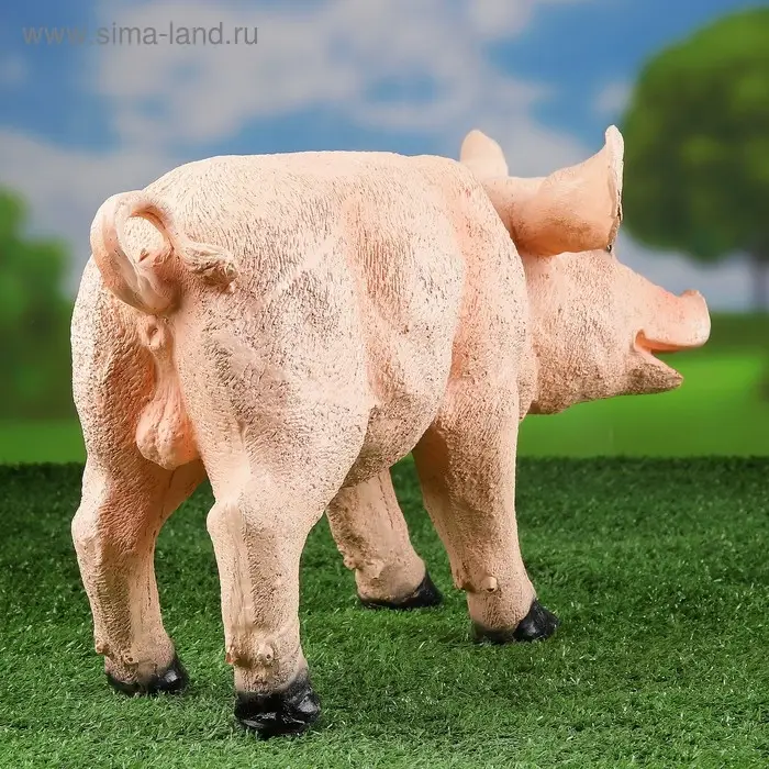 Садовая фигура  Садовая фигура "Свинка" 24х44см