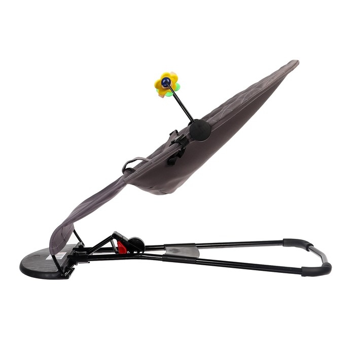 Шезлонг детский, кресло - качалка с игрушками для новорождённых «Крошка Я», цвет серый Шезлонг детский, кресло - качалка с игрушками для новорождённых «Крошка Я», цвет серый