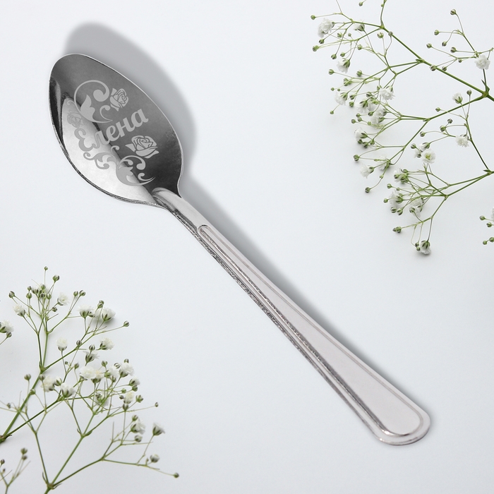 Ложка именная с 8 Марта «Елена», 3 х 14 см. Ложка именная с 8 Марта «Елена», 3 х 14 см.