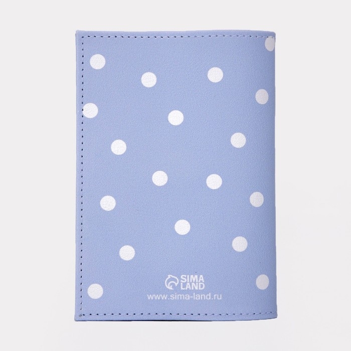 Обложка для паспорта, цвет голубой