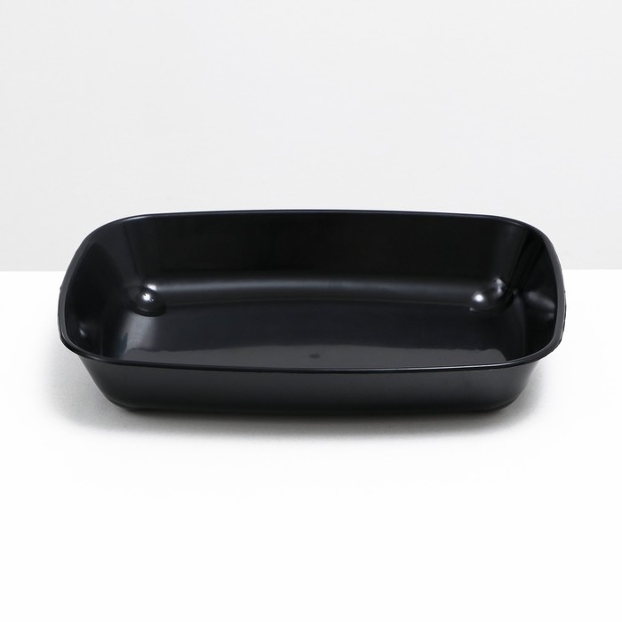 Туалет округлый без сетки 33,5 х 25 х 6 см, чёрный Туалет округлый без сетки 33,5 х 25 х 6 см, чёрный