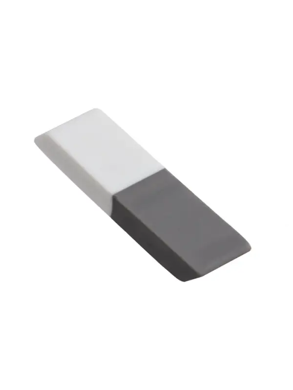 Набор ластиков 10 штук, комбинированные, скошенные, 60&times;15&times;6 мм, бело-серые