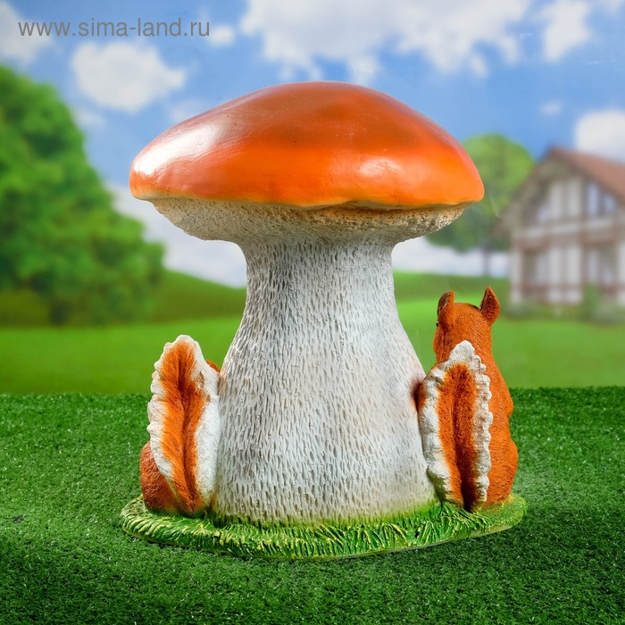 Садовая фигура  Садовая фигура "Гриб белый с белками" 38х36см