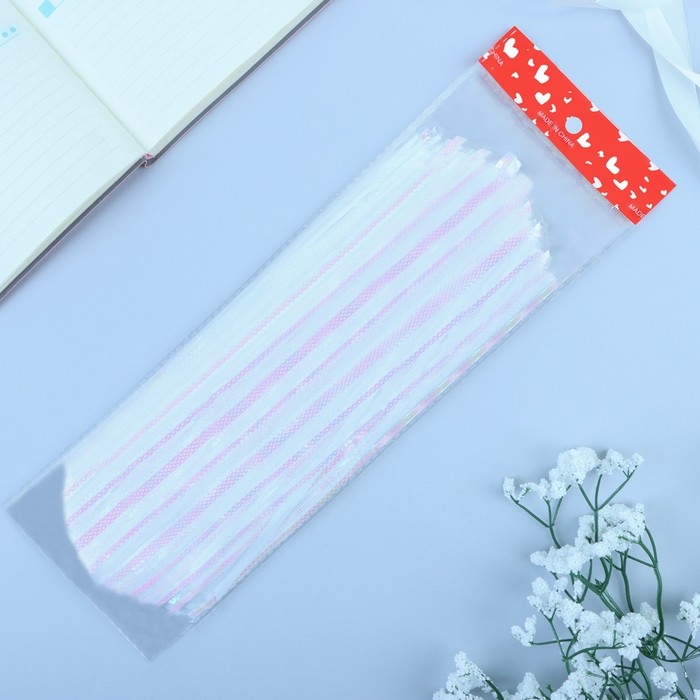 Бант-шар №10  Бант-шар №10 "Полоски", цвет белый