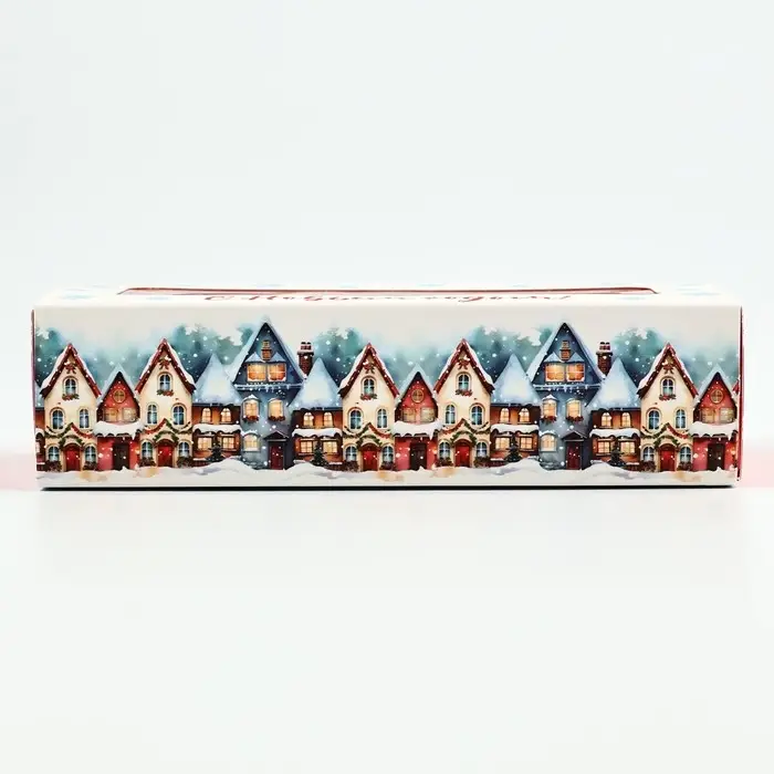 Коробка под 3 конфеты с ячейками «Новогодние истории», 13.3 х 3.3 х 5.8 см