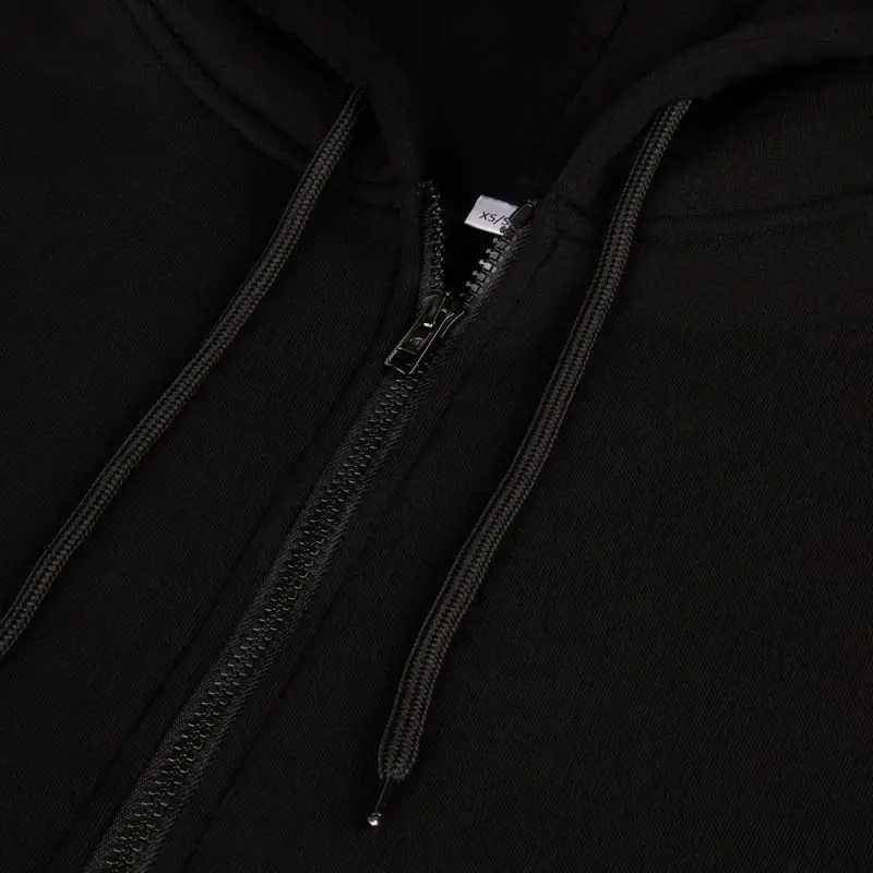 Толстовка унисекс оверсайз Zippy, черная, размер XS/S