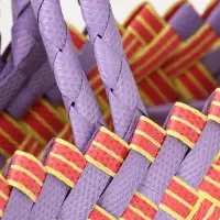 Сумка плетёная, 20&times;10&times;30 см, пластик, сиренево-жёлтая