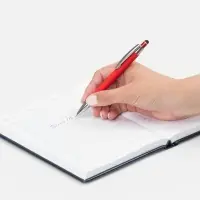 Ручка шариковая Sansen Soft Touch со стилусом, красная