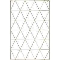 Доска органайзер-решетка Attache 36x55см золотистая, 3 зажима в наб