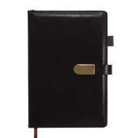 Ежедневник недатированный формат А5, 80л, линия, с ручкой, подар коробка, Черный