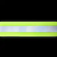 Пояс светоотражающий, эластичный, с фастексом, 57 - 101 см &times; 4.5 см, зелёный