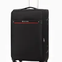 Чемодан на колёсах TEXTURA, кодовый замок, текстильный, с увеличением, 47&times;30&times;78 см, 28", чёрный