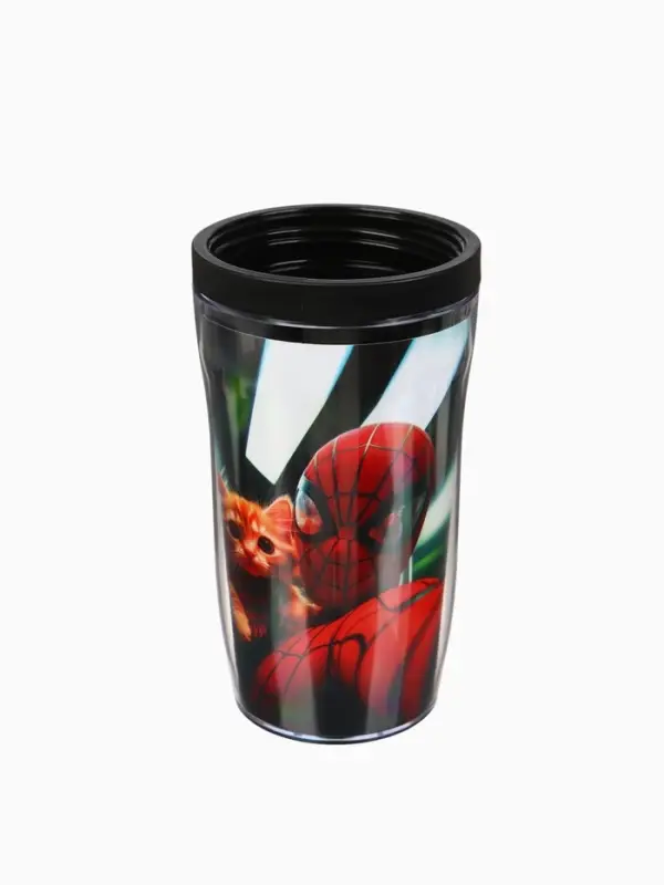 Термостакан детский со вставкой «Человек паук с котиком», 250 мл Термостакан детский со вставкой «Человек паук с котиком», 250 мл