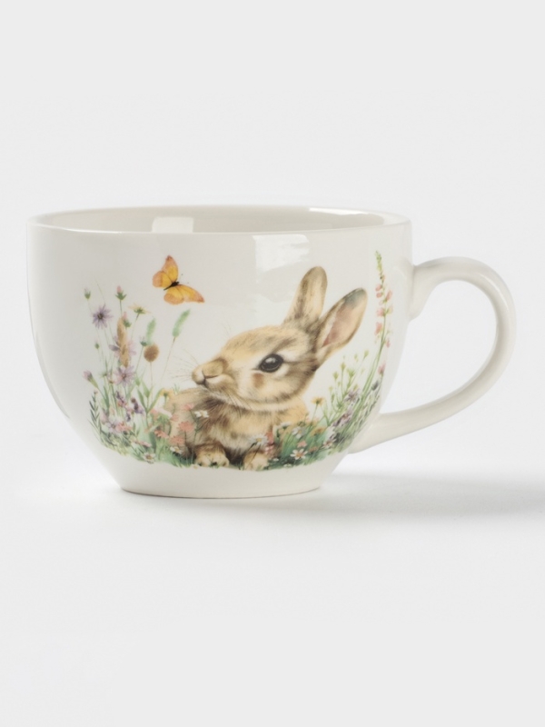 Чайная пара Доляна «Зайка», 2 предмета: чашка 250 мл, блюдце d=15 см, фарфор, белая Чайная пара Доляна «Зайка», 2 предмета: чашка 250 мл, блюдце d=15 см, фарфор, белая