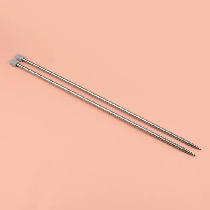 Спицы для вязания, прямые, d=5 мм, 35 см, 2 шт.