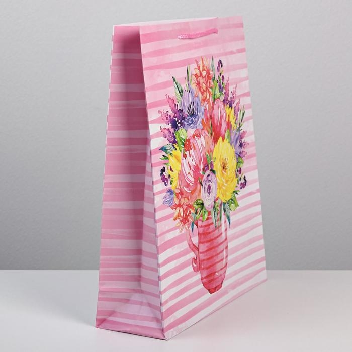 Пакет подарочный ламинированный, упаковка, «With Love», L 28 х 38 х 9 см Пакет подарочный ламинированный, упаковка, «With Love», L 28 х 38 х 9 см