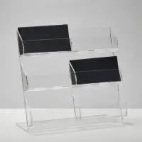 Подставка для визиток, 6 мест, 19&times;19&times;9.5 см, оргстекло 2 мм