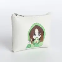 Кошелёк детский &laquo;Аниме avocado&raquo;, монетница, на молнии, с рисунком, белый