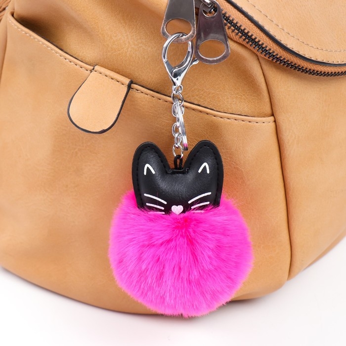 Пушистик на кольце Пушистик на кольце "Котик" d=7 см МИКС