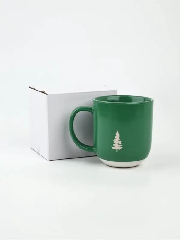 Кружка новогодняя керамическая &laquo;Зимний лес&raquo;, 400 мл, ручная работа