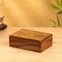 Шкатулка "День и ночь" 18х13х6 см, дерево шишам