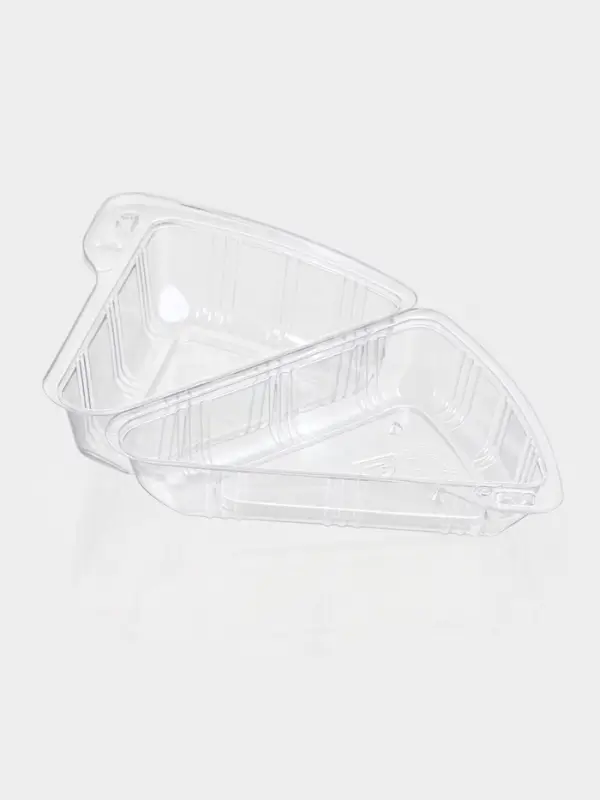 Контейнер для кусочка торта одноразовый, крышка, пластик, 8.5&times;11.5&times;6.5 см, прозрачный
