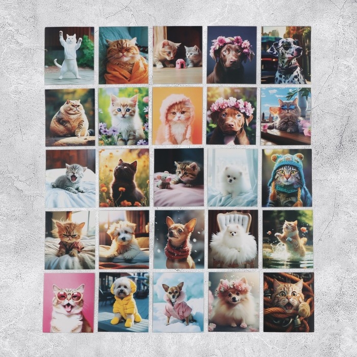 Наклейки-стикеры, набор,«Кошечки», 6 х 7 см, 50 шт