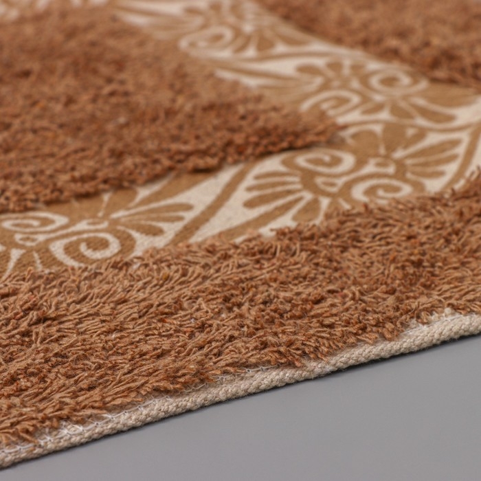 Коврик для дома Доляна «Вензель», 50×80 см, цвет коричневый Коврик для дома Доляна «Вензель», 50×80 см, цвет коричневый