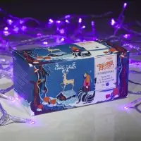 Гирлянда &laquo;Нить&raquo; 10 м, IP20, прозрачная нить, 100 LED, 8 режимов, 220 В, свечение фиолетовое