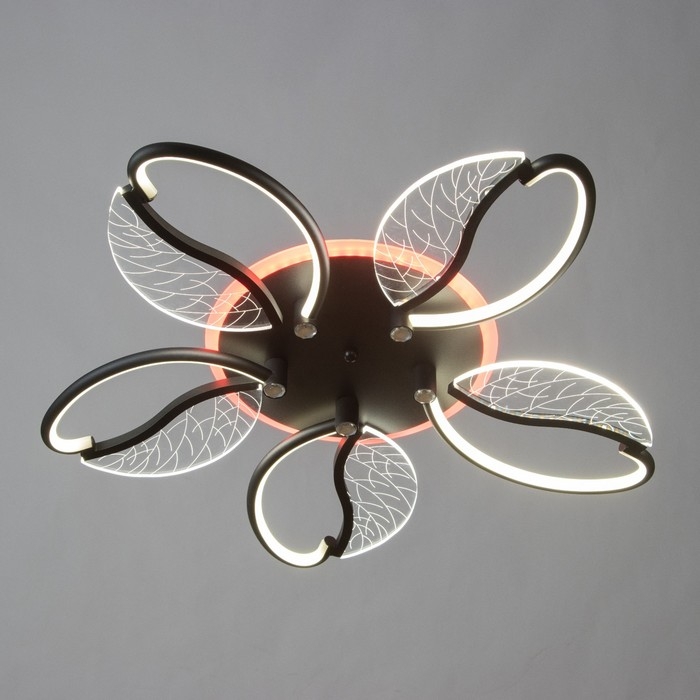 Люстра Люстра "Астрид" 5хLED 110Вт 3000-6000К RGB черный 65х65х8см