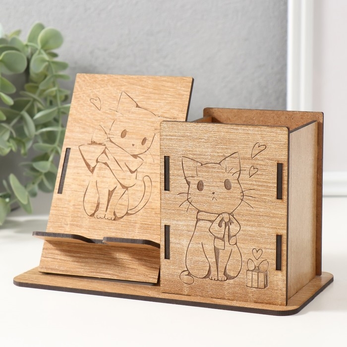 Органайзер настольный Органайзер настольный "Киса" 18х12,5х9 см (набор 9 деталей)