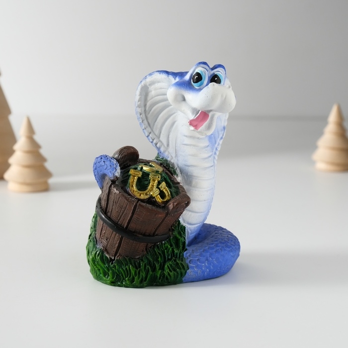 Копилка полистоун Копилка полистоун "Змейка с кадкой/лейкой" МИКС 7х6х10 см