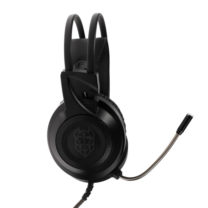 Наушники Qumo Odin, игровые, микрофон, 3.5+USB, 2.2м, подсветка, чёрные Наушники Qumo Odin, игровые, микрофон, 3.5+USB, 2.2м, подсветка, чёрные
