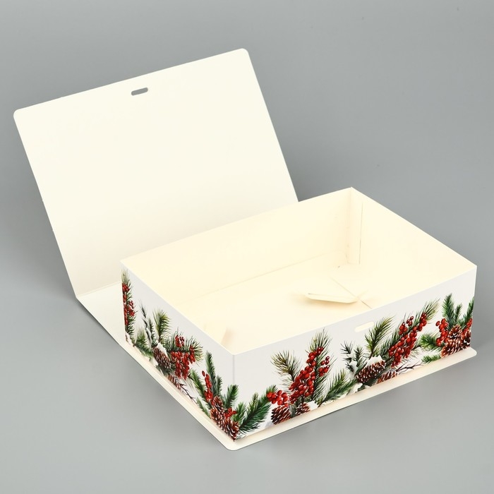 Складная новогодняя коробка-книга «Снегири», 21 х 15 х 7 см, Новый год Складная новогодняя коробка-книга «Снегири», 21 х 15 х 7 см, Новый год