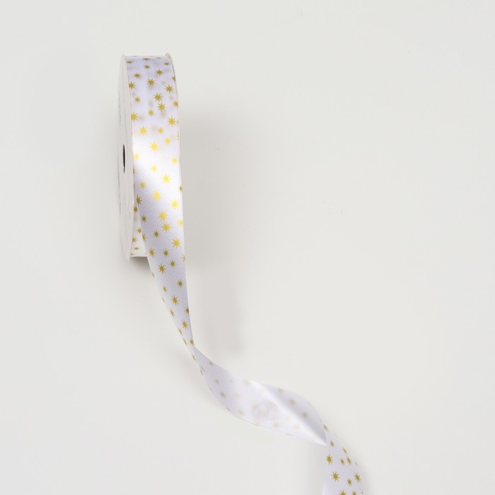 Новый год. Лента для декора и подарков Новый год. Лента для декора и подарков "Звезды", 2 см x 50 м