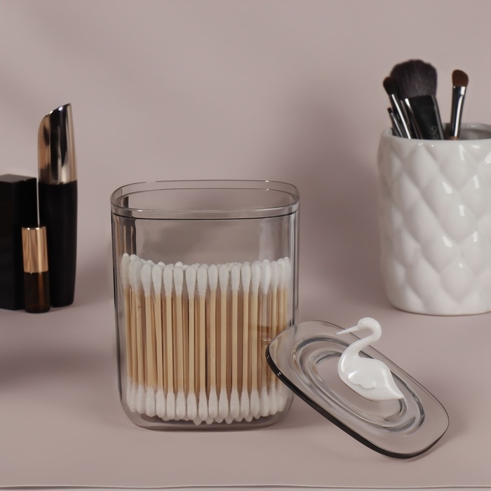 Органайзер для хранения «Пеликан», с крышкой, 9 × 9 × 13,5 см, цвет прозрачный