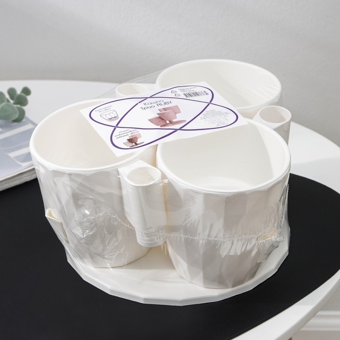 Кашпо многоярусное Ruby «Каскад», 3 шт, 1 л, цвет белый Кашпо многоярусное Ruby «Каскад», 3 шт, 1 л, цвет белый