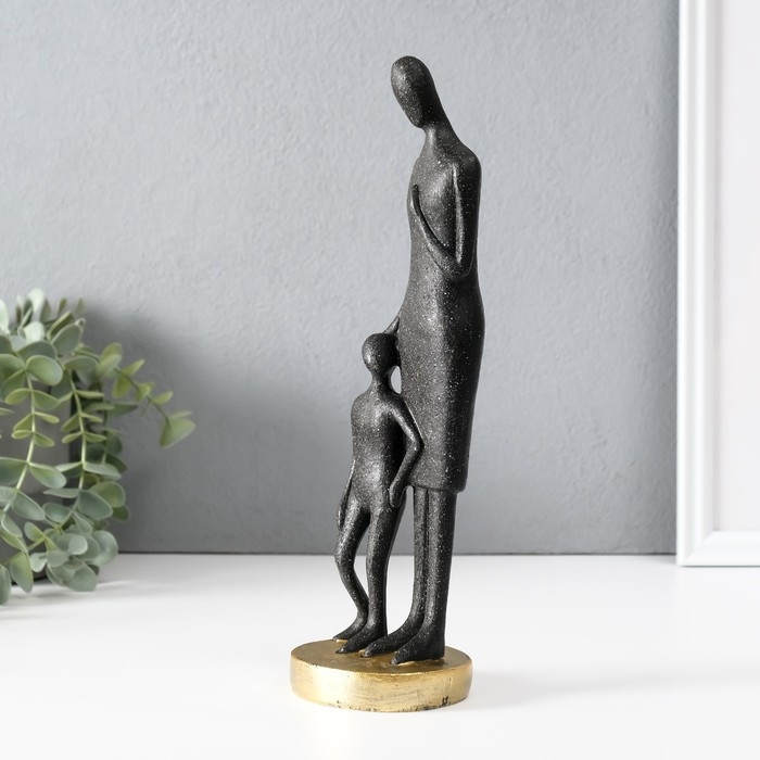 Сувенир полистоун Сувенир полистоун "Она всегда рядом" чёрный 7,5х8,5х28 см