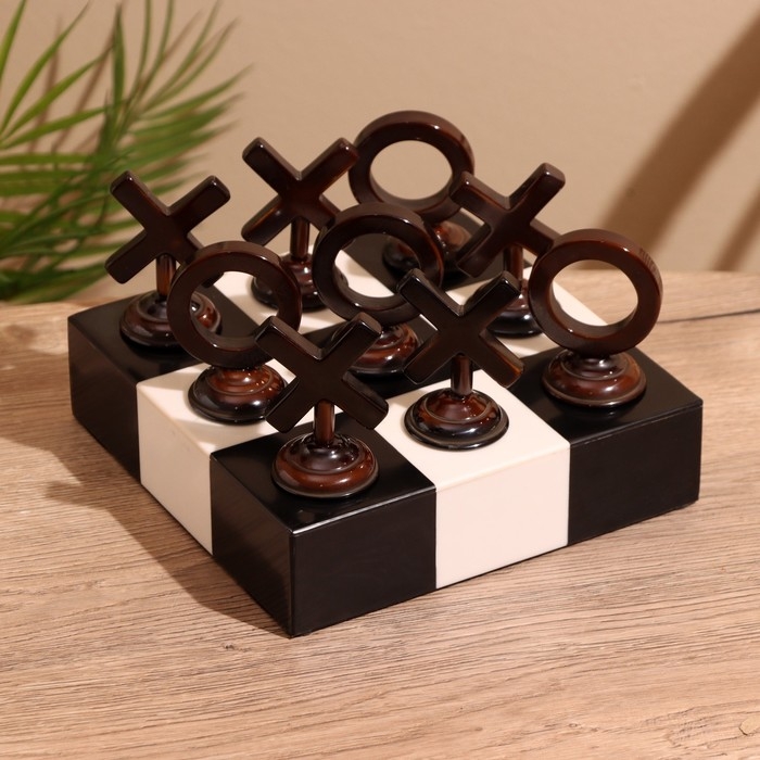 Игра настольная  Игра настольная "Крестики-нолики" 21х21 см, полирезин, мдф