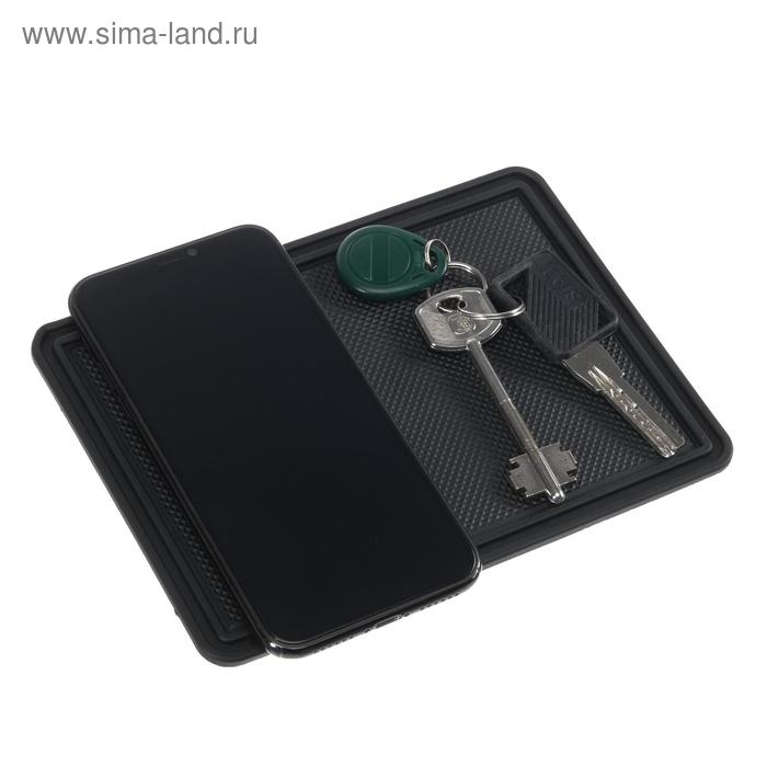 Коврик противоскольязщий 18×13 см с бортом, черный Коврик противоскольязщий 18×13 см с бортом, черный