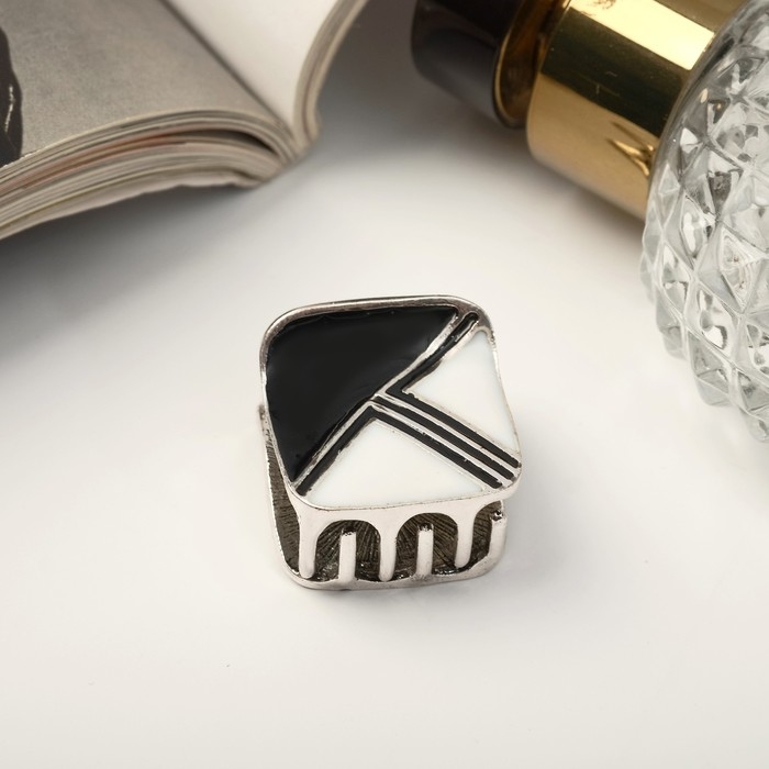 Краб для волос Краб для волос "Пелагея" геометрия, 2,5 см, серебро