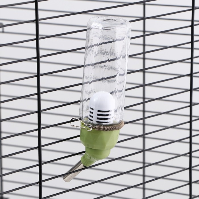 Поилка для грызунов, 80 мл, крепление-пружинка, зелёная Поилка для грызунов, 80 мл, крепление-пружинка, зелёная