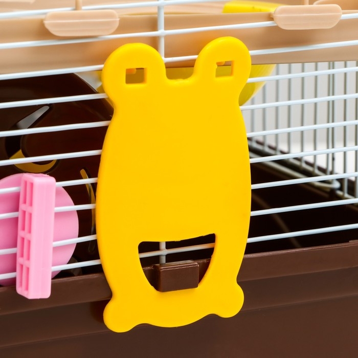 Клетка для грызунов Клетка для грызунов "Пижон", двухэтажная с наполнением 31 х 24 х 29 см, коричневая