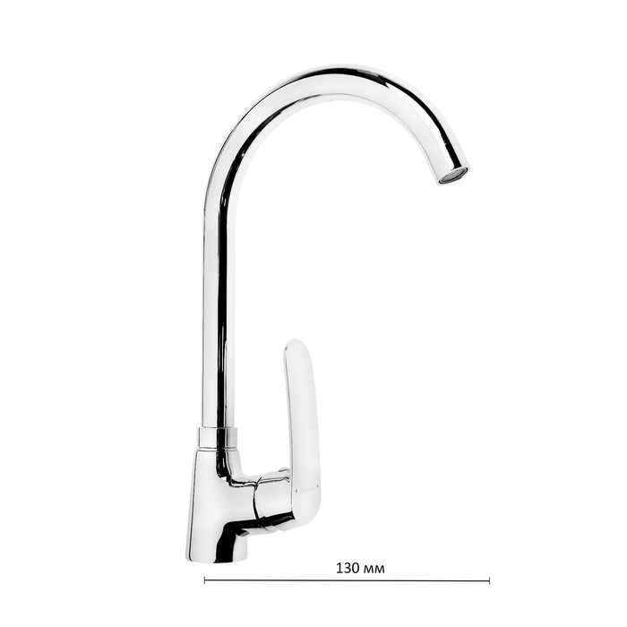 Cмеситель для кухни Accoona A55117, однорычажный, высокий излив, латунь, хром Cмеситель для кухни Accoona A55117, однорычажный, высокий излив, латунь, хром