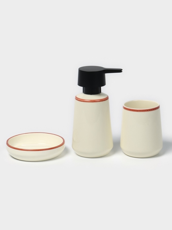 Набор для ванной Набор для ванной "Классик" 3 предмета (дозатор для мыла, стакан, мыльница)