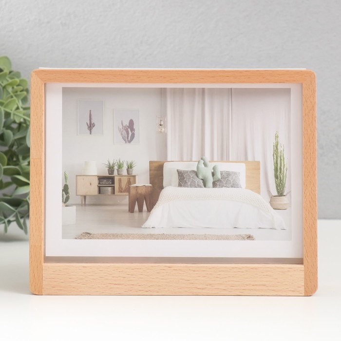 Фоторамка 12х17 см Фоторамка 12х17 см "Прозрачнось" бежевая 21,5х3х16,3 см